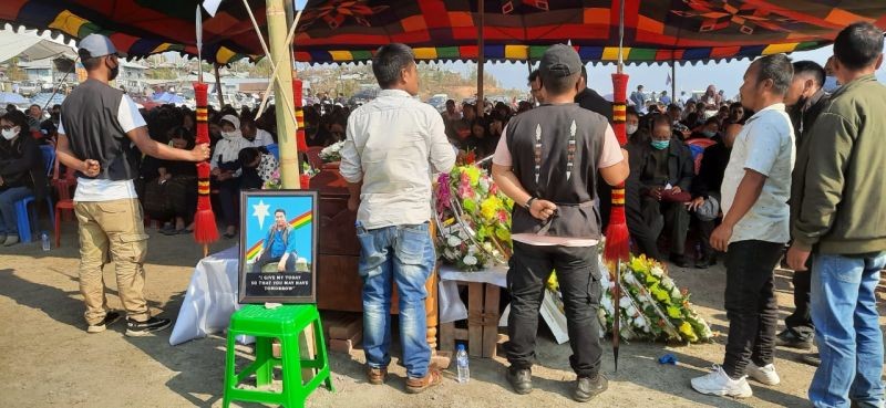 The funeral and condolence service of Nogi Isaac, Deputy Kilonser i/c Executive Officer, Maram Thangal Region of NSCN (IM) was held on March 9 at N  Raisung Ground, Maram Bazar.